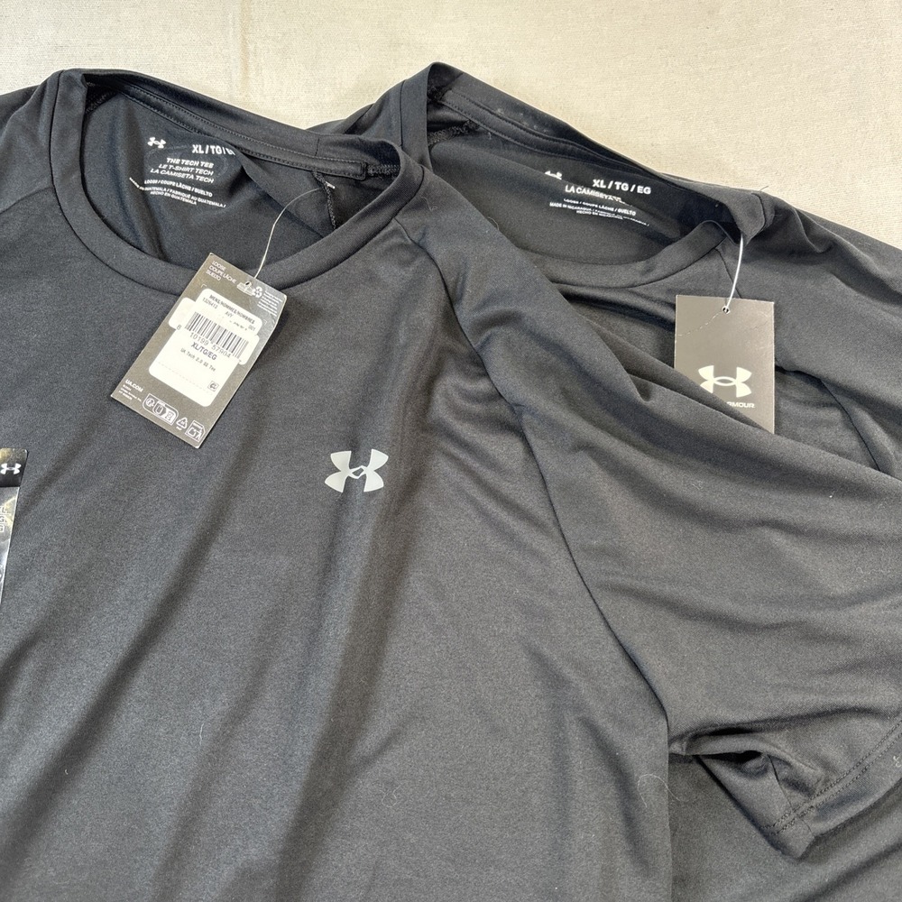 Bundle of 2 Under Armour The Tech Tee Shirts Men's XL Black